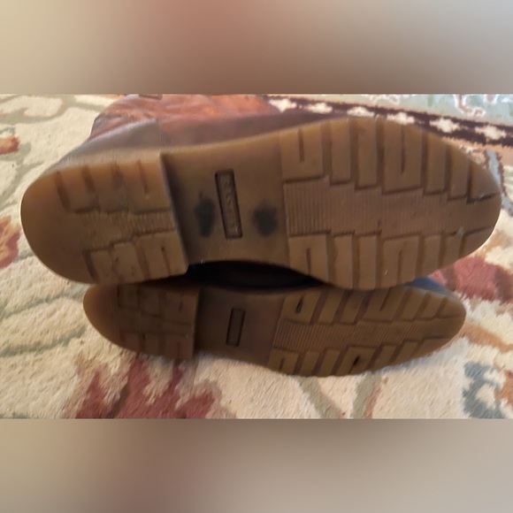 Vintage Bastien Tan Leather Rabbit Fur Lined Boots Size 6 - Picture 9 of 12